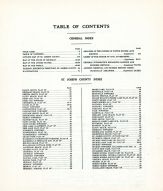 Table of Contents, St. Joseph County 1930